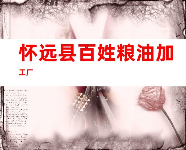 怀远县百姓粮油加工厂